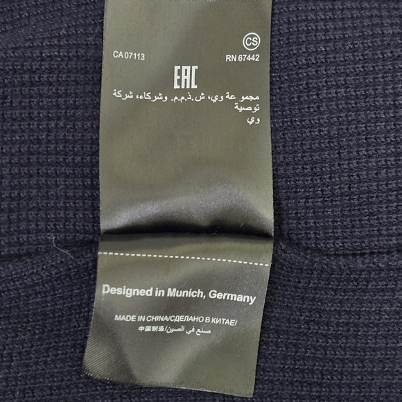 Oui Assymetric Dark Blue Poncho One Size - Picture 6 of 6